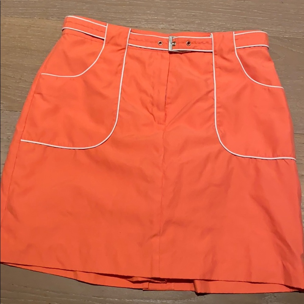 IZOD coral belted skirt sz8